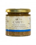 Pesto di Tonno del Mediterraneo con Capperi e Peperoncino - vaso vetro 210g - Campisi